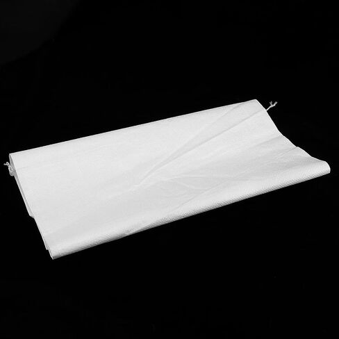 SEUNMUK 50 Pack 18 x 30 Inch Empty Sandbags, Empty White Woven Polypropylene Sand Bags, Heavy Duty Flood Protection Sand Bags with 20 M Ties for Flood Control, Storage in Kuwait