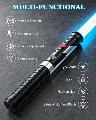 Light Saber for Dueling 12 RGB Light Saber with Motion Control Real Light Sabers for Kids Adults Smooth Swing Metal Light Sabers Toy with 16 Fonts for Halloween/Christmas Cosplay/Gifts/Fans in Saudi Arabia