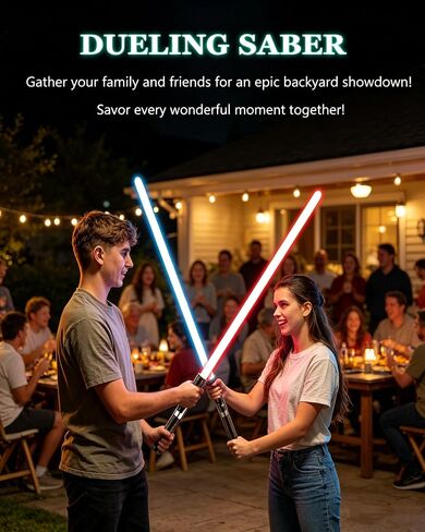 Light Saber for Dueling 12 RGB Light Saber with Motion Control Real Light Sabers for Kids Adults Smooth Swing Metal Light Sabers Toy with 16 Fonts for Halloween/Christmas Cosplay/Gifts/Fans in Saudi Arabia