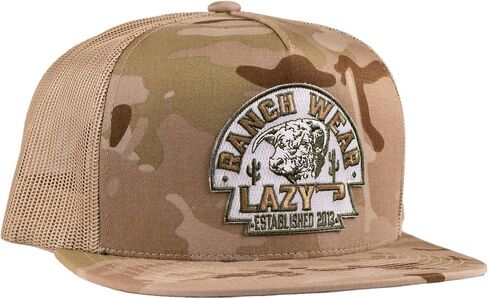 Lazy J Ranch Olive Arrowhead Classic Five Panel Trucker Hat - Adjustable Unisex Country Hats, Vintage Trucker Hat in Saudi Arabia