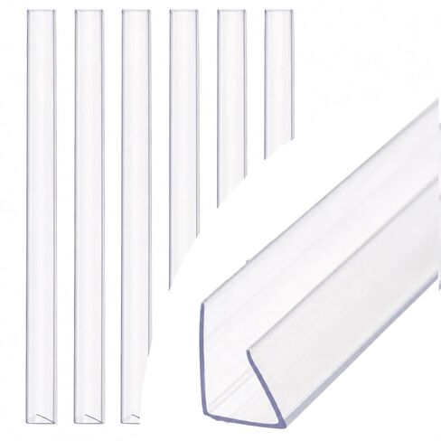 U Cap Polycarbonate Profile | 4ft U Profile | U End Cap for 6mm (1/4 inch) Twin Wall Polycarbonate Panels | U Channel | UV & Weather-Resistant Protective Cover | Blocks Dust and Rain (Pack of 6) in Saudi Arabia