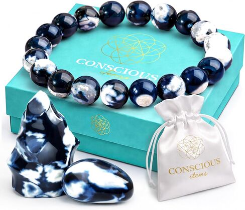 Conscious Items Healing & Calm Natural Stone Bracelets for Women & Men, Healing Crystal Bracelet for Stress, Inner Peace & Emotional Balance in Saudi Arabia