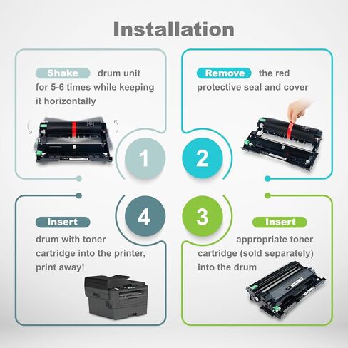 DR-730 DR730 DR 730 Compatible Drum Unit Replacement (No Toner) for Brother Printer MFC-L2710DW MFC-L2750DW HL-L2395DW HL-L2370DW HL-L2350DW HL-L2390DW DCP-L2550DW, Black - 1 Pack in Saudi Arabia
