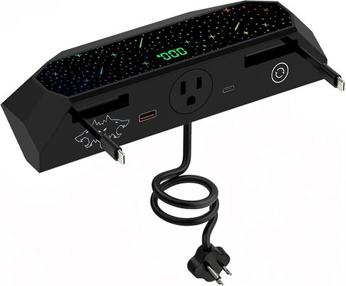Multi-Ports USB Hub لـ Tesla Cybertruck 2023+ Center Console Hidden Fast Charger مع كابلات قابلة للسحب مزدوجة موانئ USB-C إكسسوارات محطة درج الالتحام (Cyberbeast) in Kuwait