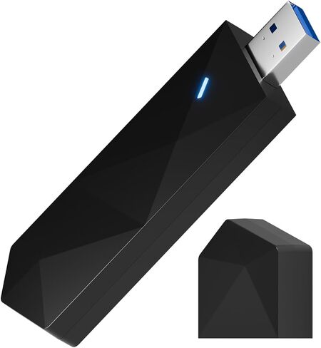 WiFi6E USB 3.0 WiFi Adapter for PC, AX5400M 802.11AX, Tri-Band 6GHz/5GHz/2.4GHz, WPA3, Wireless USB WiFi Dongle Network Adapter for PC Laptop, Only Compatible with Windows 11/10 in Saudi Arabia