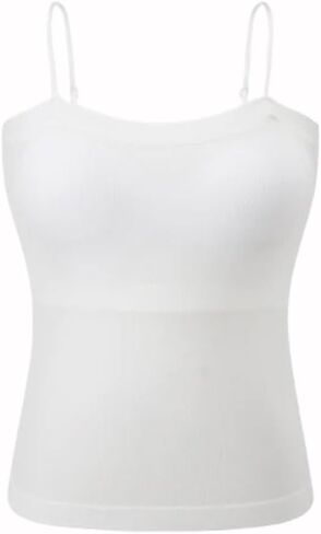 Modal Long Bra Top for Women Seamless Padded Camisole with Adjustable Straps,Soft Modal Innerwear for Layering&Lounge in Kuwait