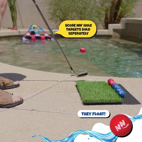 2X Non-Slip Golf Mats & 8X Foam Golf Balls ONLY | Targets NOT Included | CHIP NN' Hole Golf Meets Cornhole Game Mode | Golf Meets Cornhole Game for Backyard, Indoors, Beach, Pool Side in Saudi Arabia