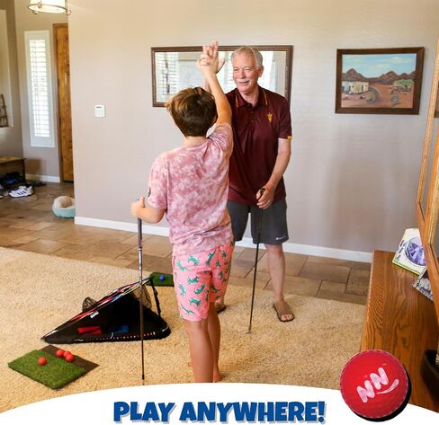 2X Non-Slip Golf Mats & 8X Foam Golf Balls ONLY | Targets NOT Included | CHIP NN' Hole Golf Meets Cornhole Game Mode | Golf Meets Cornhole Game for Backyard, Indoors, Beach, Pool Side in Saudi Arabia