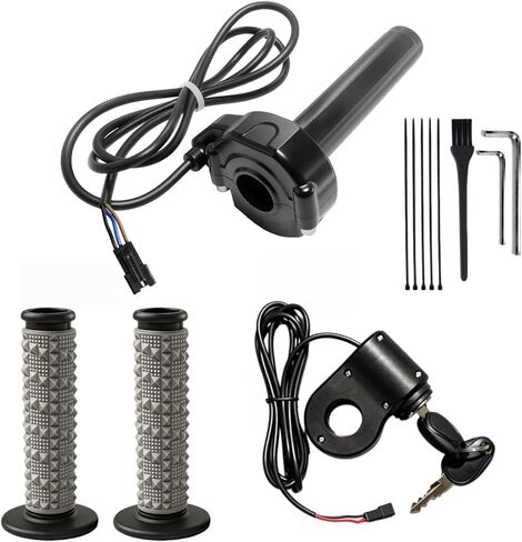 كامل تويست خنق ريدستار Q20، نمط Surron Ebike خنق قبضة مع مفتاح الإشعال، مقاوم للماء 12V-72V التوصيل والتشغيل خنق للدراجة الكهربائية / الدراجة الترابية الكهربائية (تحمل المتداول) in Kuwait