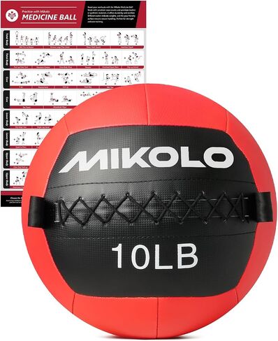 Mikolo Medicine Ball, Wall Ball,Soft Medicine Ball Set,Slam Ball for Core Training, Strength Workouts -Multi-Weight 10lbs 20lbs Exercise Balls for Home Gym, Functional Fitness (10/15/20/25LB) in Saudi Arabia