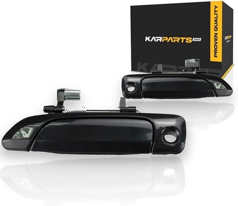 KarParts360 for Honda Civic 2001 02 03 04 2005 Exterior Door Handle Front, Driver Side Smooth Black | with Key Hole | Trim:All Submodels in Kuwait