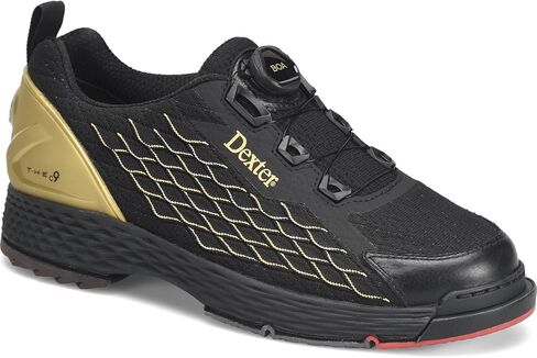 أحذية Dexter Mens C9 متماسكة Boa Bowling (من أجل الرماة اليمنى واليسرى. تحجيم الأحذية للرجال) - أسود/ذهبي 11.5 in Kuwait