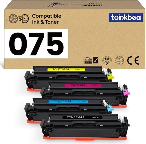 خرطوشة حبر 075 بديلة متوافقة مع مجموعة خرطوشة الحبر Canon 075 075H للطابعة imageCLASS LBP640C LBP646Cdw LBP647Cdw MF660C MF662Cdw MF663Cdw MF665Cdw LBP640 MF660 سلسلة 4 عبوات in Kuwait