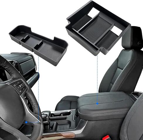 منظم وحدة التحكم المركزية ELECFRESH مكون من قطعتين لملحقات 2024 2023 2022 2021 Ford F150، وصندوق تخزين مسند الذراع ومقسم 16 مقصورة لفورد F150 in Kuwait