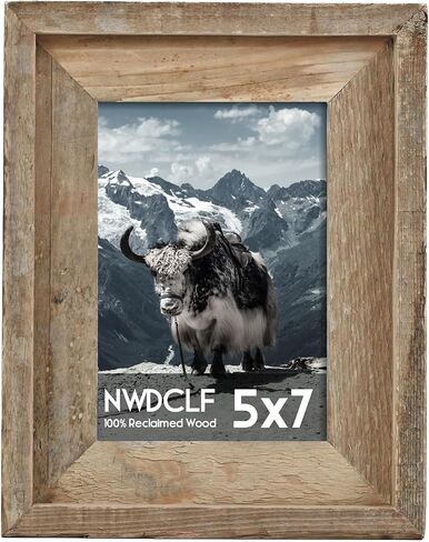 Rustic 8x10 Picture Frame, Reclaimed Barnwood Photo Frame with Real Glass, Distressed Natural Wood Frame for Wall and Tabletop Display, Farmhouse Country Home Office Cabin Décor in Kuwait