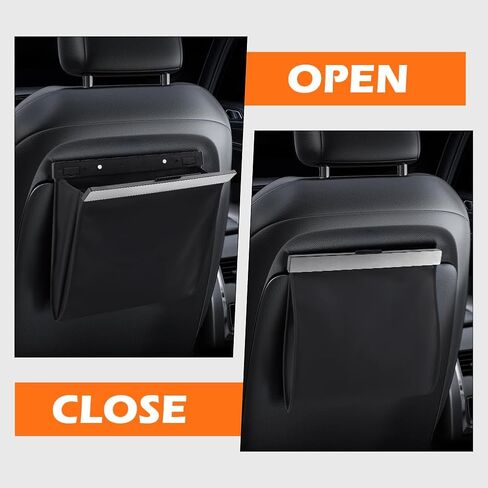 Car Trash Bag, Foldable Car Garbage Can Bin and Storage Bag Hanging Ca-r Trash Bag for Front Back Seat Multi-Purpose Suspended for Sedans, SUVs & Trucks(Color:Leather) in Saudi Arabia
