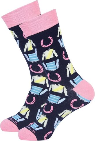 Navy Jockey Silks Mens Socks - Derby Day Accessories - Kentucky Horse Racing Gifts - Derby Party Decorations - Unisex Horse Race Attire and Apparel in Saudi Arabia
