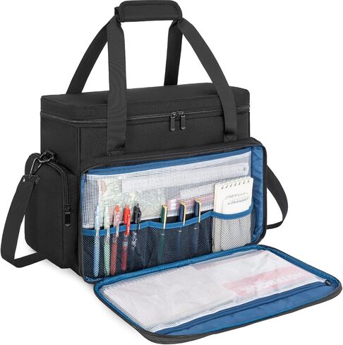 GMAK Teacher Briefcase, Teacher Tote Bags with 15.6 Inch Laptop Compartment, Scrapbook Tote Craft Organizer with Pockets in Saudi Arabia
