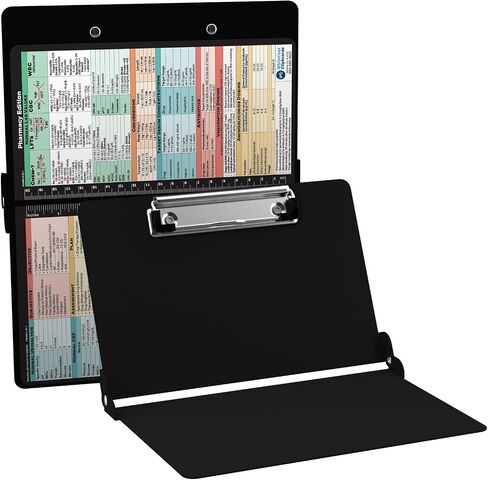 Whitecoat® Clipboard - إصدار الصيدلية (ثنائي الطي، أسود) in Kuwait