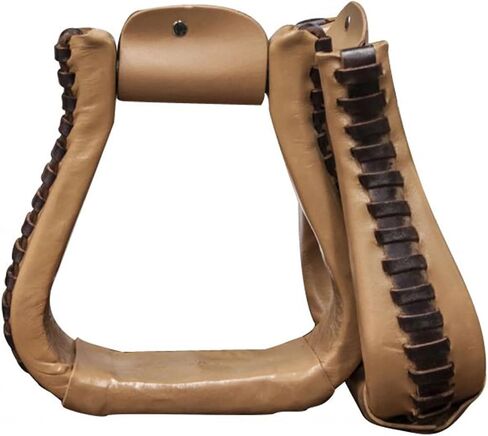 Showman Leather Covered Western Stirrups in Saudi Arabia