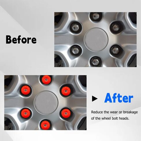 20PCs Car Wheel Nut Cover, Lug Nut Covers, VW Wheel Center Cap, Durable and Resistant to Breakage, Able to Adapt to Harsh Environments (Black) in Saudi Arabia