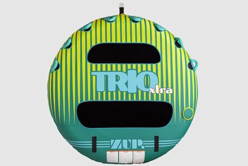 ZUP Xtra 2 & 3 Person Heavy Duty Towable Deck Tube for Boating with 6 Padded Handles, Quick-Connect Tow Hook, Full Nylon Cover in Saudi Arabia