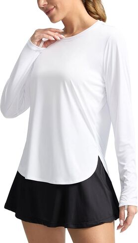 Women's Sun Shirts UPF 50+ Long Sleeve UV Protection Shirt Lightweight Quick Dry Workout Hiking Tops for Women in Kuwait