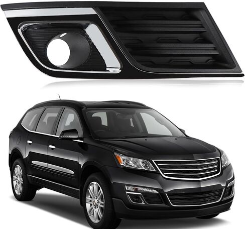 إطار ضوء الضباب الأمامي من iKer متوافق مع Chevy Traverse 2013-2017 غطاء مصباح الضباب الأمامي للقيادة إطار الكسوة جانب الركاب واليد اليمنى استبدال: GM1039148 20988620 in Kuwait