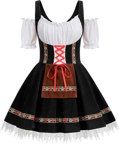 زي يولسون مهرجان أكتوبر للنساء ، أزياء بافاريان ديرندل البالغة قبالة الكتف مهرجان البيرة الألمانية لباس هالوين in Kuwait