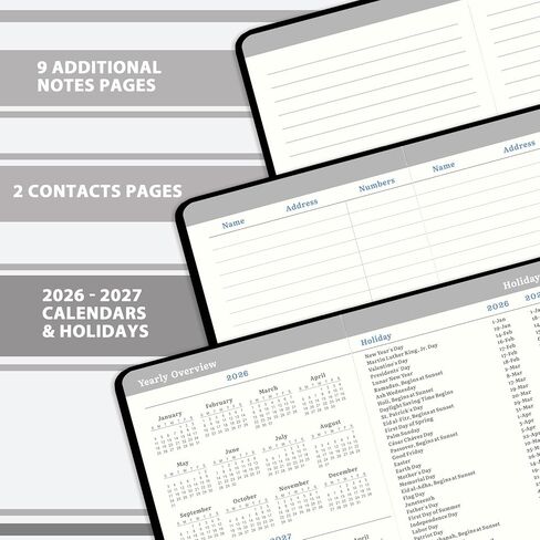 2024-2025 مخطط الجيب/التقويم - يوليو 2024 - يونيو 2025، مخطط أكاديمي، تقويم الجيب/مخطط 2024-2025 أسبوعي وشهري، 6.3 بوصة × 3.8 بوصة، حلقة قلم، جيب خلفي، إغلاق مرن، صفحات الملاحظات in Kuwait