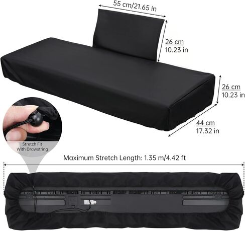 Keyboards Cover, Piano Keyboard Dust Cover 88 Key, Black Piano Music Keyboard Dirt Proof Cover with Music Sheet Stand Cover, Electric/Electronic Keyboard Waterproof Cover, Protective Keyboard Cover in Saudi Arabia