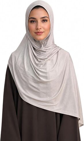 Premium Stretch Cotton Gradient Scarf for Women, Soft Jersey Wrap Shawl, Lightweight Ombre Hijab for Everyday Wear in Saudi Arabia