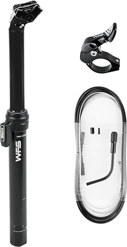 WFS VRESA DROPPER SEATPOST 30.9MM × 410 مم ، سفر 125 ملم ، توجيه الكابلات عن بعد ، خارجي ، سوداء - سبيكة خفيفة الوزن in Kuwait