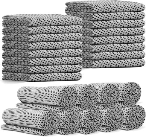 24 حزمة مناشف تبريد كبيرة للعنق والوجه 40 "x12" تبريد الجليد الخرق العرق microfiber ناعمة ناعمة ناعمة البرودة لليوغا غولف رياضة الجري in Kuwait