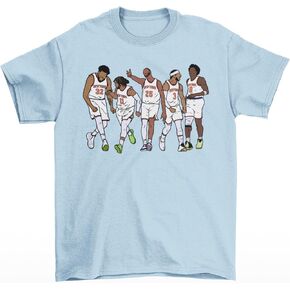 Karl-Anthony Towns, Jalen Brunson, Mikal Bridges, Josh Hart & OG Anunoby New York Basketball T-Shirt in Saudi Arabia