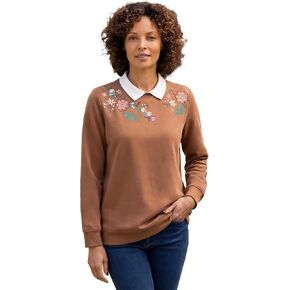 Woman Within Plus Size Layered-Look Sweatshirt in Kuwait