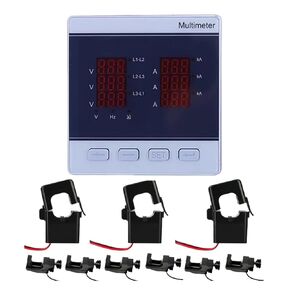 6 Line Digital Number Display 3 Phase Voltage and Ampere Meter Voltmeter and Ammeter with Ampere Clamp and Voltage Clamp Sensor in Saudi Arabia