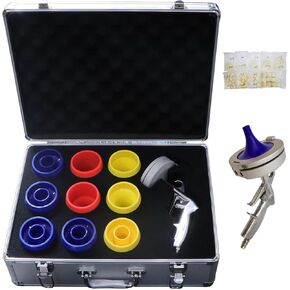 Pneumatic Pipe Tube Cleaning Gun, Industrial Hose Tube Cleaning Equipment Kit with 9 Nozzles, Sponge, Air Powered 0.25-2in Hose Cleaner, Oil Pipe Maintenance Tool for Soft & Hard Pipes in Saudi Arabia