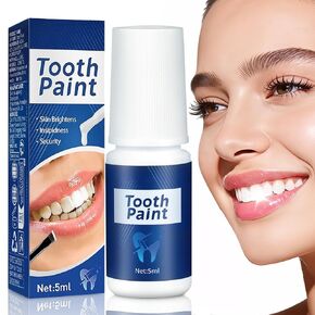 Tooth Paint - Temporary Whitening Paint for Yellow Teeth, Smokers and Coffee Lovers, Creates a Dazzling White Smile in Minutes in Saudi Arabia