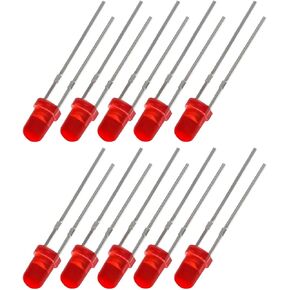 صمامات إضاءة LED 1000 قطعة 3 مم صمام ثنائي LED 3 فولت مصابيح متعددة الألوان أبيض/أحمر/أصفر/أخضر/أزرق مكون إلكتروني (أزرق) in Kuwait
