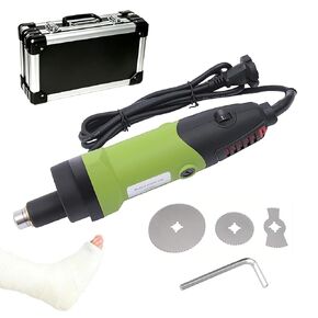 Electric Medical Plaster Saw Cast Cutting Tool with Adjustable Speed Control Safety Protection Mechanism Low Decibel Operation with Travel Case Blades Set for Hospital, Clinic(Blue) in Kuwait