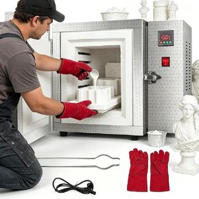 800°C Electric Burnout Oven, 1500W Tabletop Kiln Furnace with PID Digital Control for Lost Wax Casting, Resin Burnout, Metal Clay Sintering, Dental Lab and Maker Workshop in Kuwait