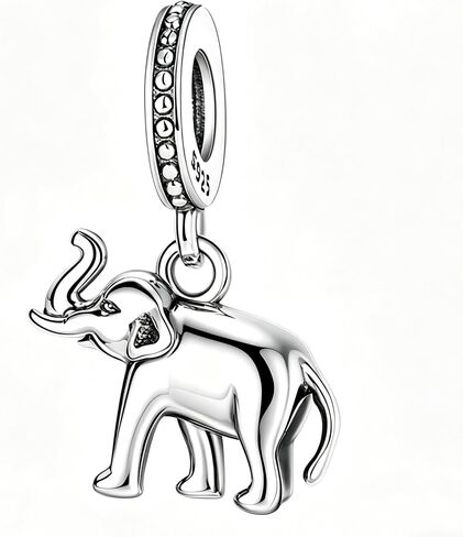 925 Sterling Silver Charm For Bracelet Elephant Animal Charms Bead For Women Jewelry Gifts in Saudi Arabia