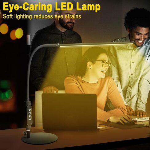 CGBE Nail Light for Desk: 360° Adjustable Nail Lamp for Desk with 3 Color Modes 5 Brightness, 23.6-Inch Led Desk Lamp for Salon Manicurist Tattoo Crafts Sewing Work Reading Game in Kuwait