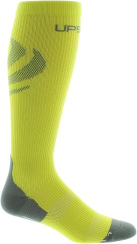 UPSURGE Sports 15-20 mmHg Moderate Compression Closed Toe Knee High Socks Bolt Yellow in Kuwait