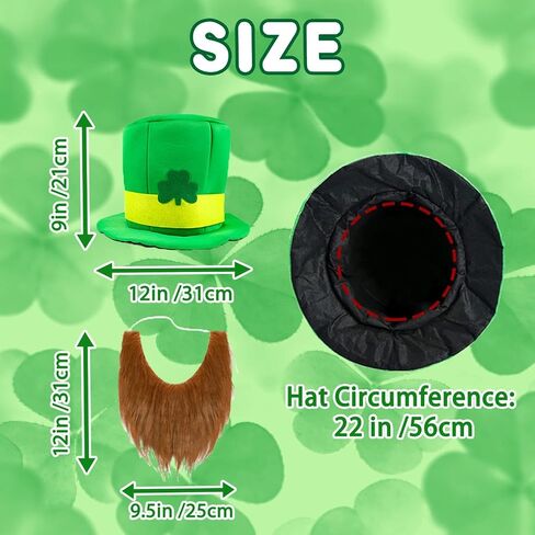 Shamrock Green Top Hat for St. Patrick's Day, Velvet Leprechaun Hat for Adults, Clover St Patricks Cap in Saudi Arabia