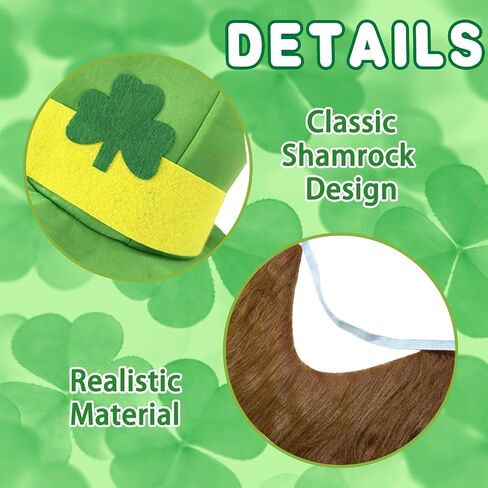 Shamrock Green Top Hat for St. Patrick's Day, Velvet Leprechaun Hat for Adults, Clover St Patricks Cap in Saudi Arabia