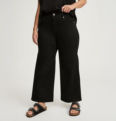 Torrid Women's Plus Size Jeans - Crop Bombshell Wide Leg Jean in Saudi Arabia