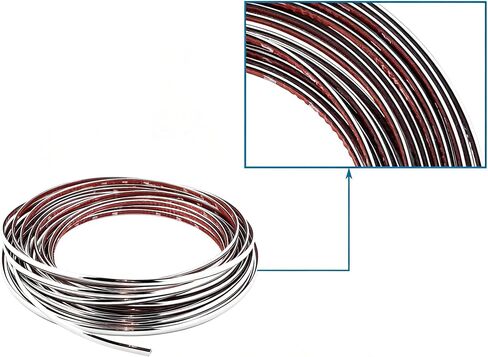 Lunsom Custom Most Chrome Plated Decoration Trim Strip Line, Car Door Fender Interior DIY Moulding Trimming Strip for Most Vehicle (12M x 6MM) in Saudi Arabia