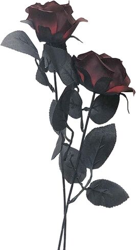 مجموعة Tinsow 12 قطعة من باقة زهور الهالوين المخيفة، زهور صناعية واقعية باللونين الأسود والأحمر للقطع المركزية المخيفة، ديكور قوطي غريب، منزل مسكون، ترتيبات طاولات الحفلات in Kuwait